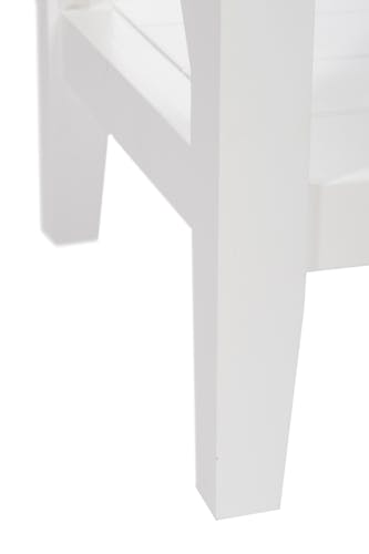 Bout de canapé bois blanc double plateau, pieds croisillons 40x35x65cm