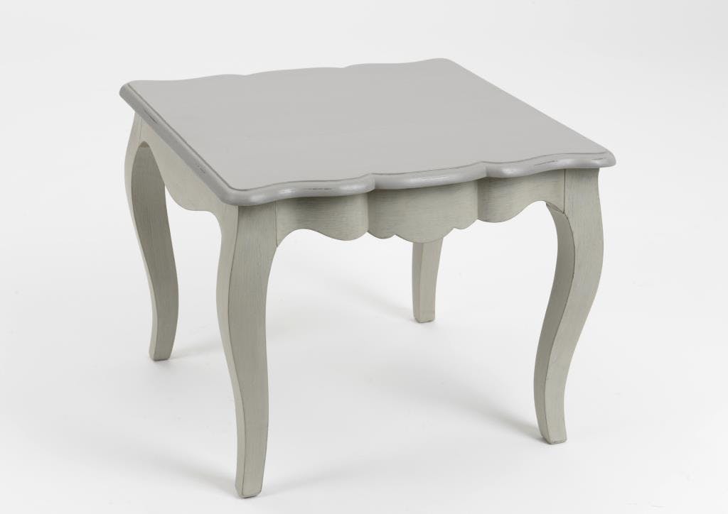 Bout de canapé bois gris baroque romantique Grand Siècle  L40xP50xH50 AMADEUS