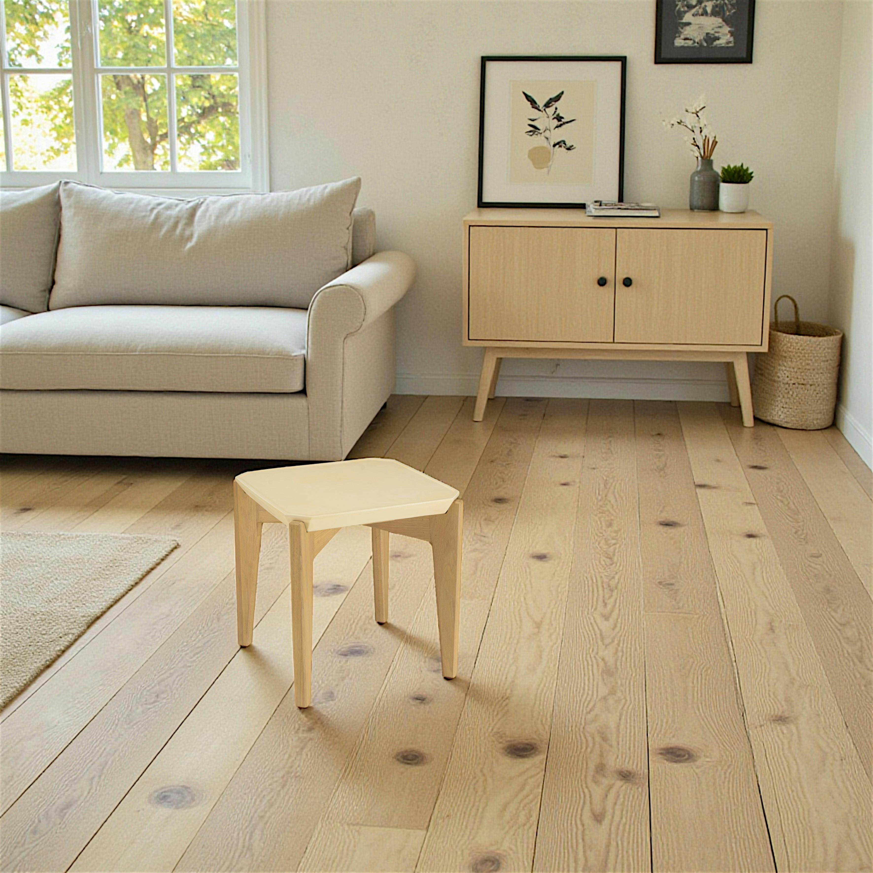 Bout de canapé carré en béton angles biseautés BRASILIA