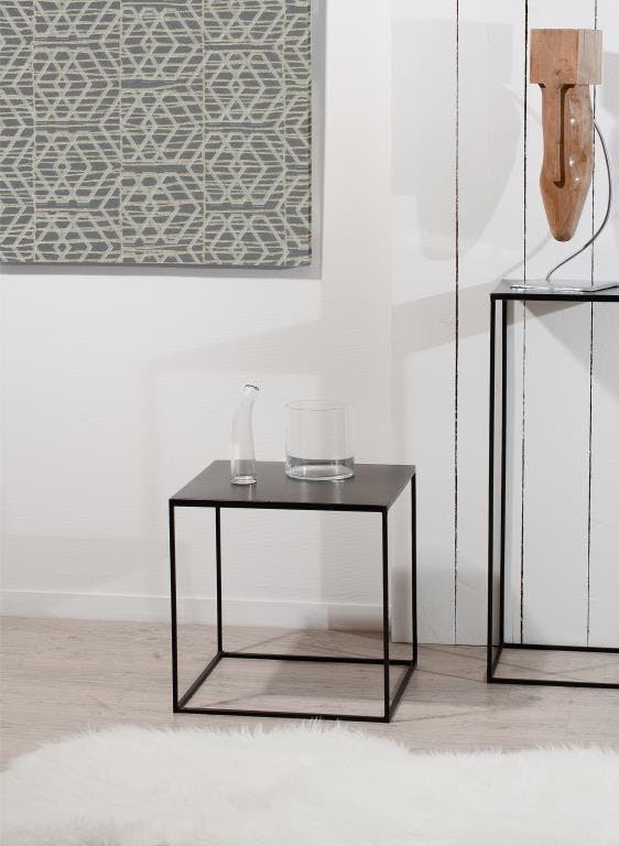 Bout de canapé carré métal 45x45 RALF