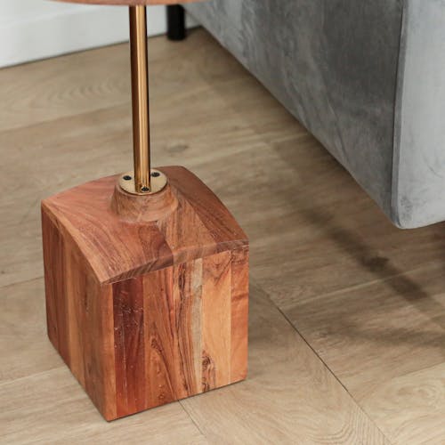 Bout de canapé en bois d'acacia F.S.C® rond D 40, 5 cm