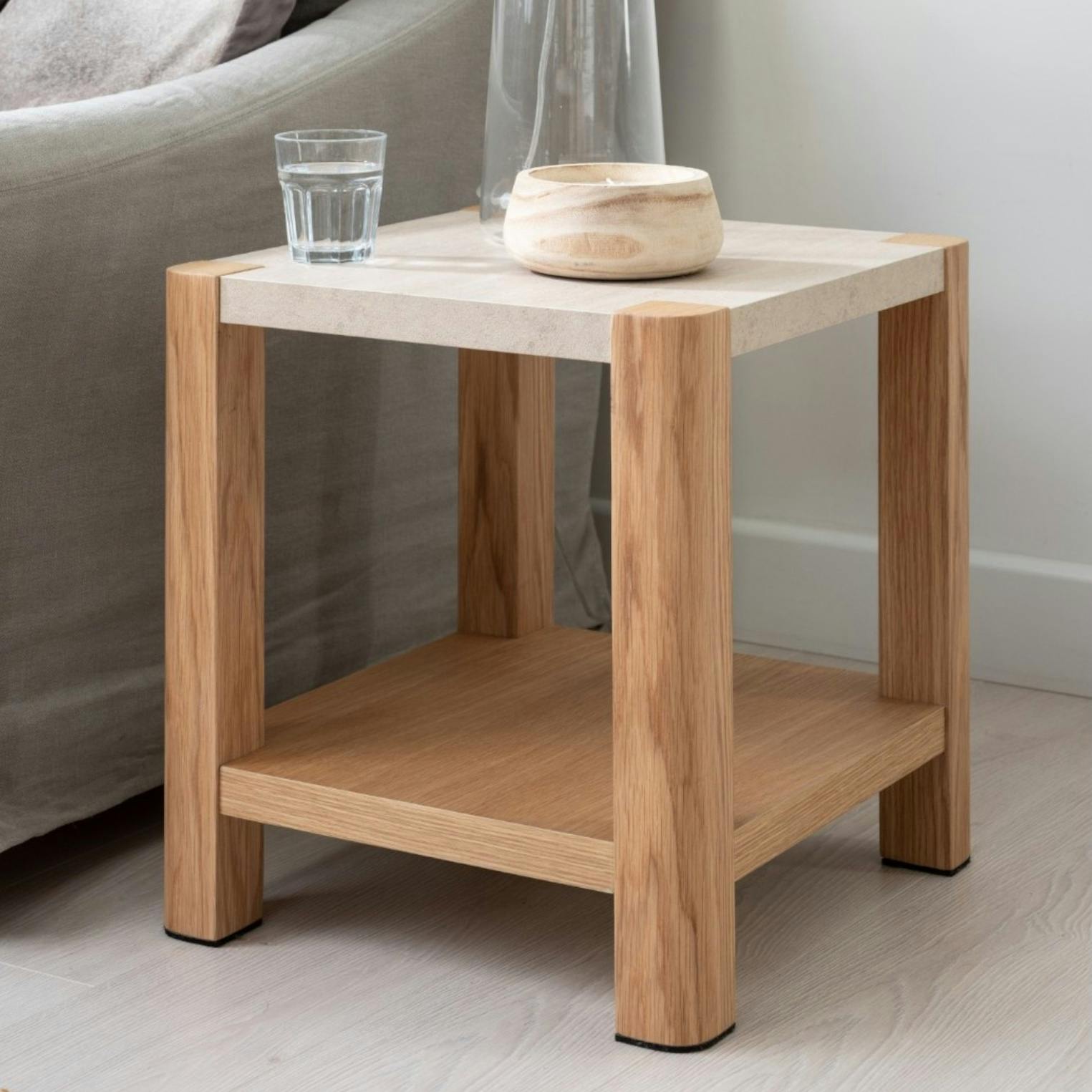 Bout de canapé moderne 2 plateaux TREVI