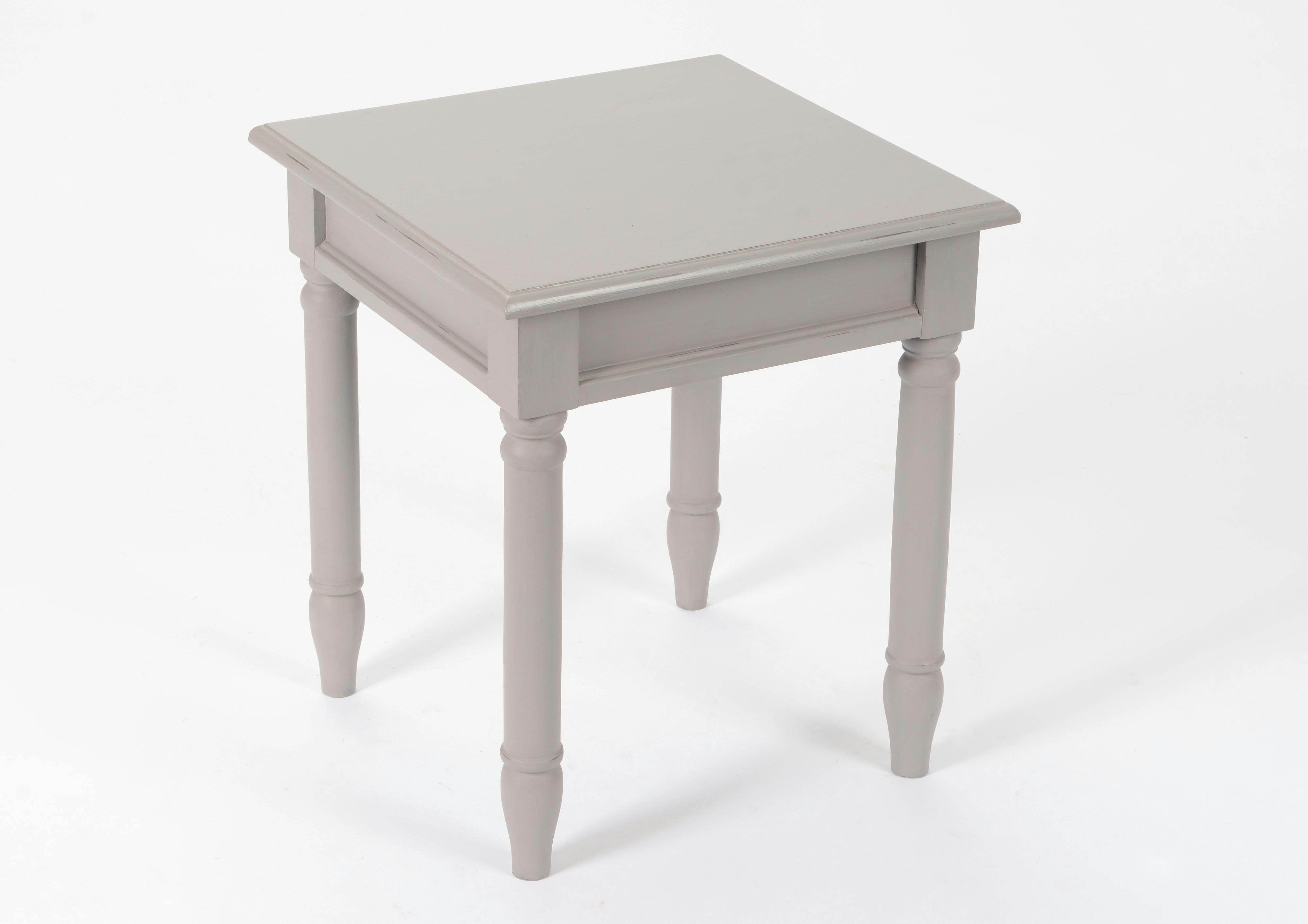 Bout de canapé / Table d'appoint chic en bois patiné gris BRICE L40 X Larg 40 X H45cm AMADEUS