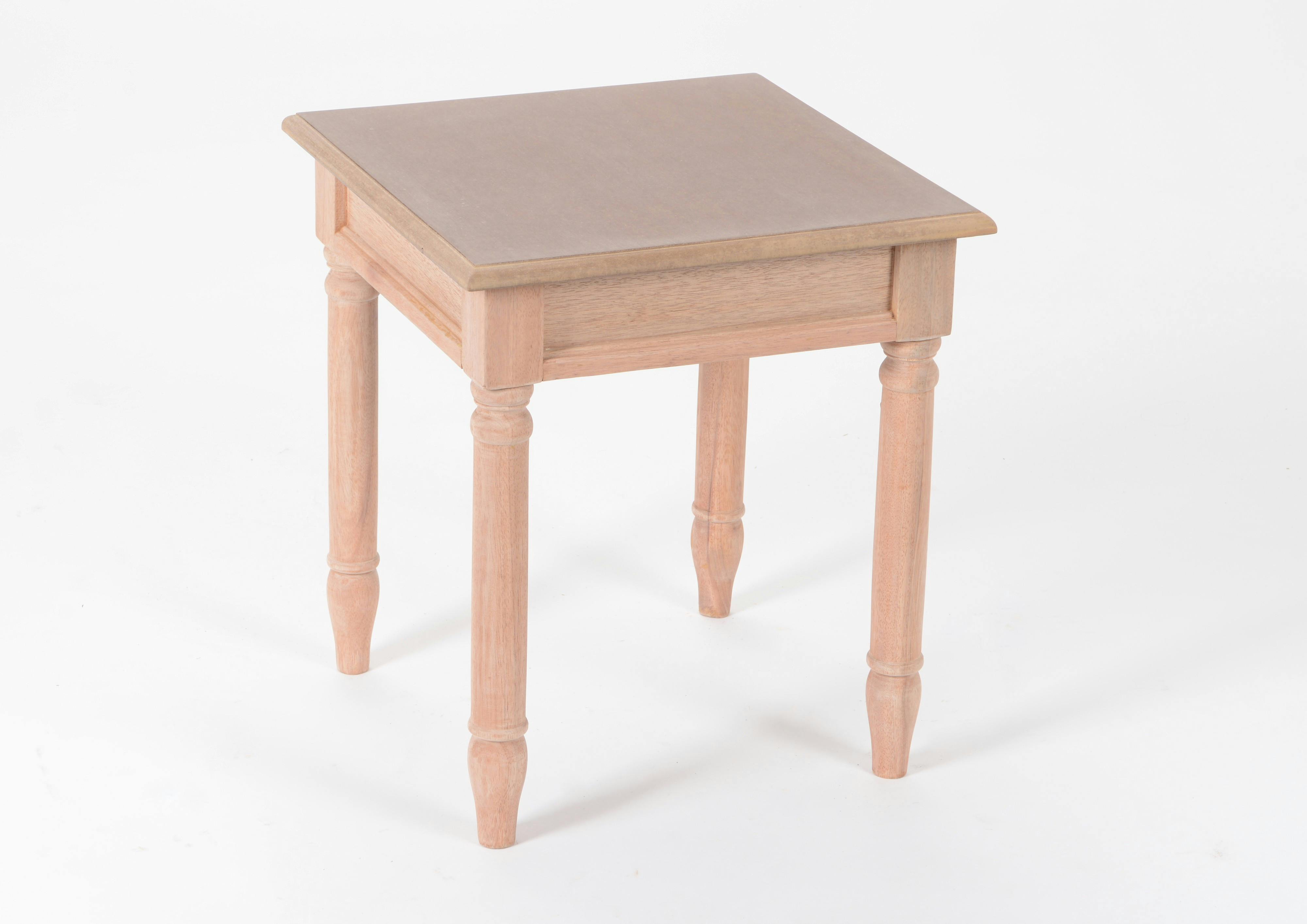 Bout de canapé / Table d'appoint chic en bois prêt à peindre BRICE L40 X Larg40 X H45cm AMADEUS
