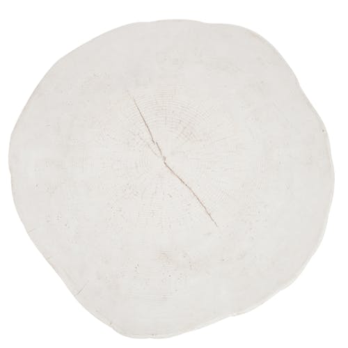 Bout de canapé / table d'appoint ronde en résine blanche, 42x42x60cm
