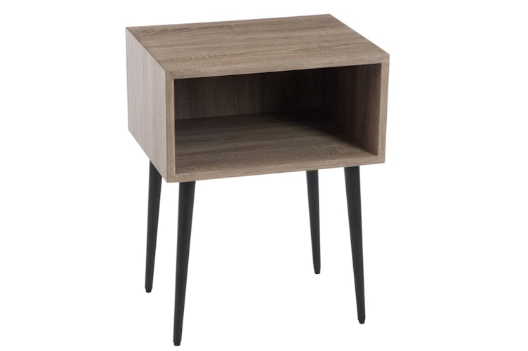 Bout de canapé / table de chevet 1 niche en bois naturel - 50x40x65cm