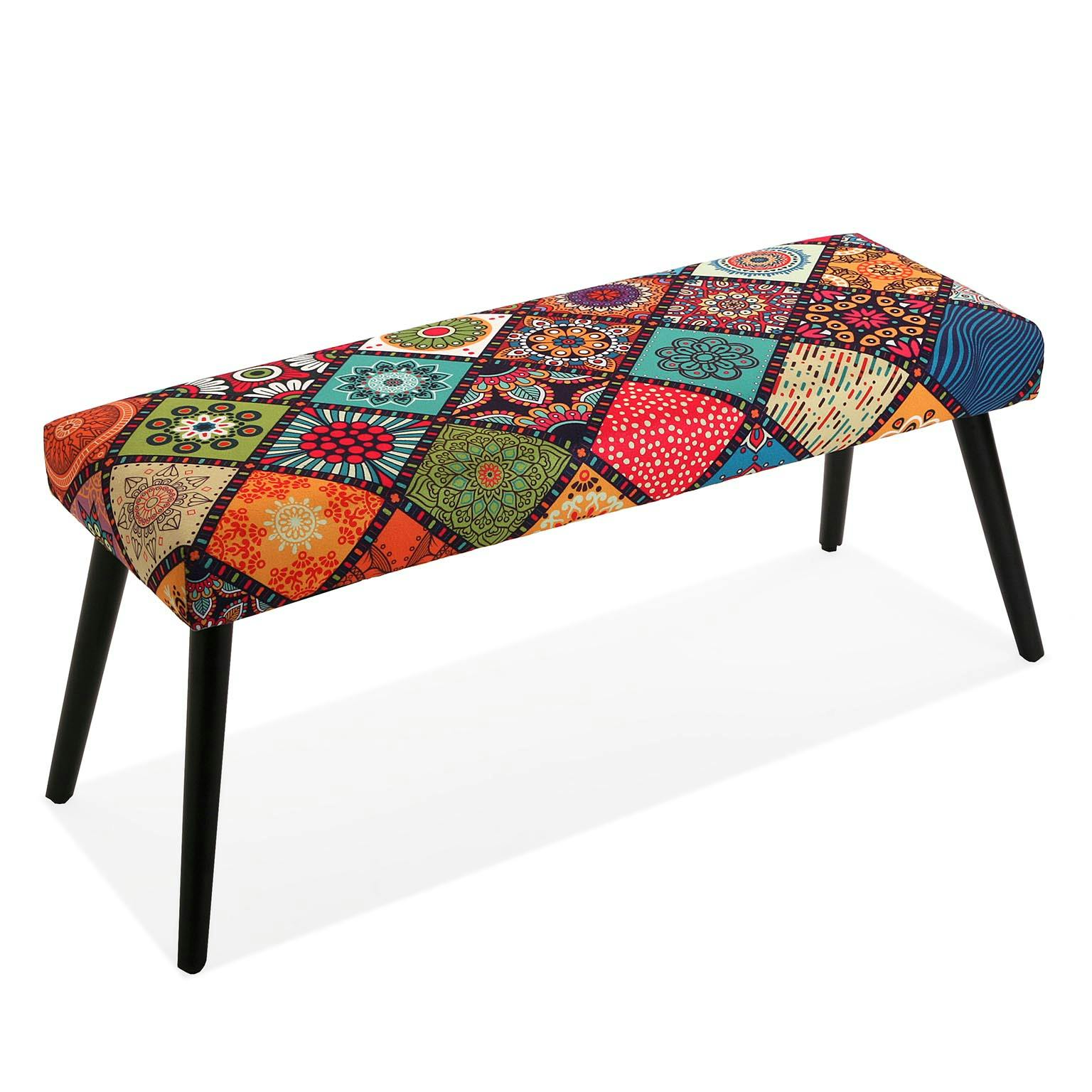 Bout de lit patchwork carreaux MADRID