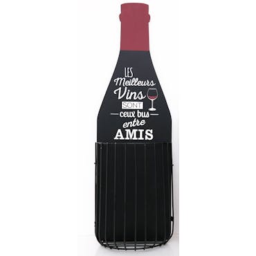  Bouteille de Vin déco Réserve à bouchons "Amis" H38cm