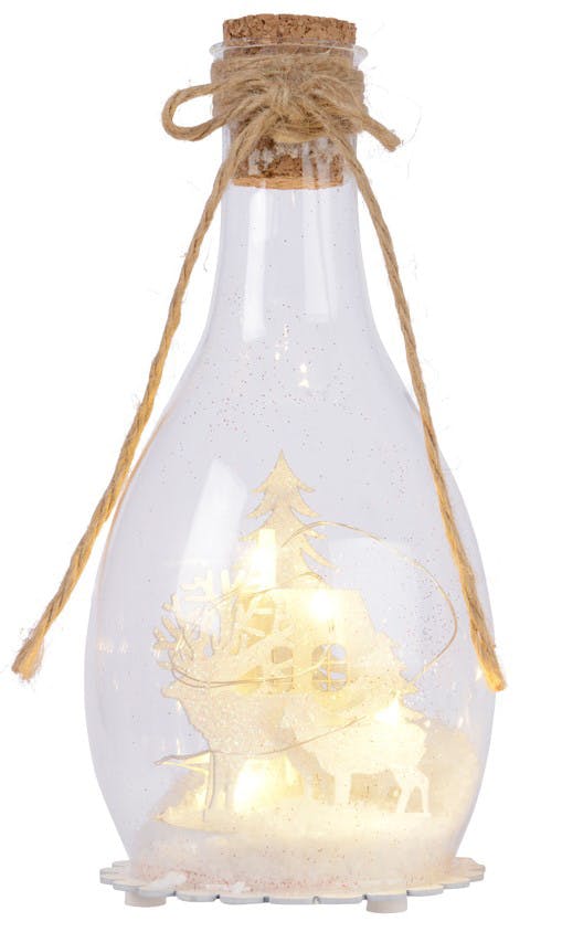 Bouteille lumineuse décor Rennes à LED