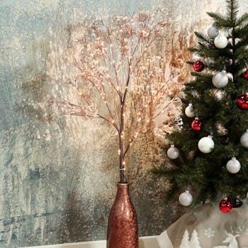 Branche décorative lumineuse gypsophile pour l'intérieur H 120 cm
