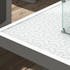 Brasero table basse en aluminium blanc et motifs graphiques MAJORQUE