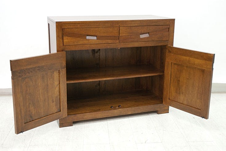 Buffet 2 portes exotique hévéa 100cm NIAGARA