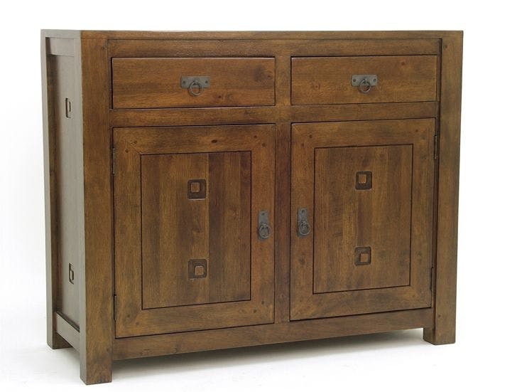 Buffet 2 portes hévéa 110x45x90cm TESSA