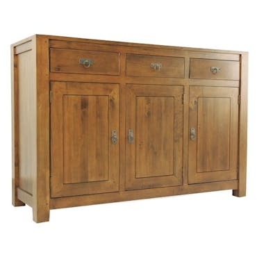 Buffet 3 portes hévéa 150x50x100cm TESSA