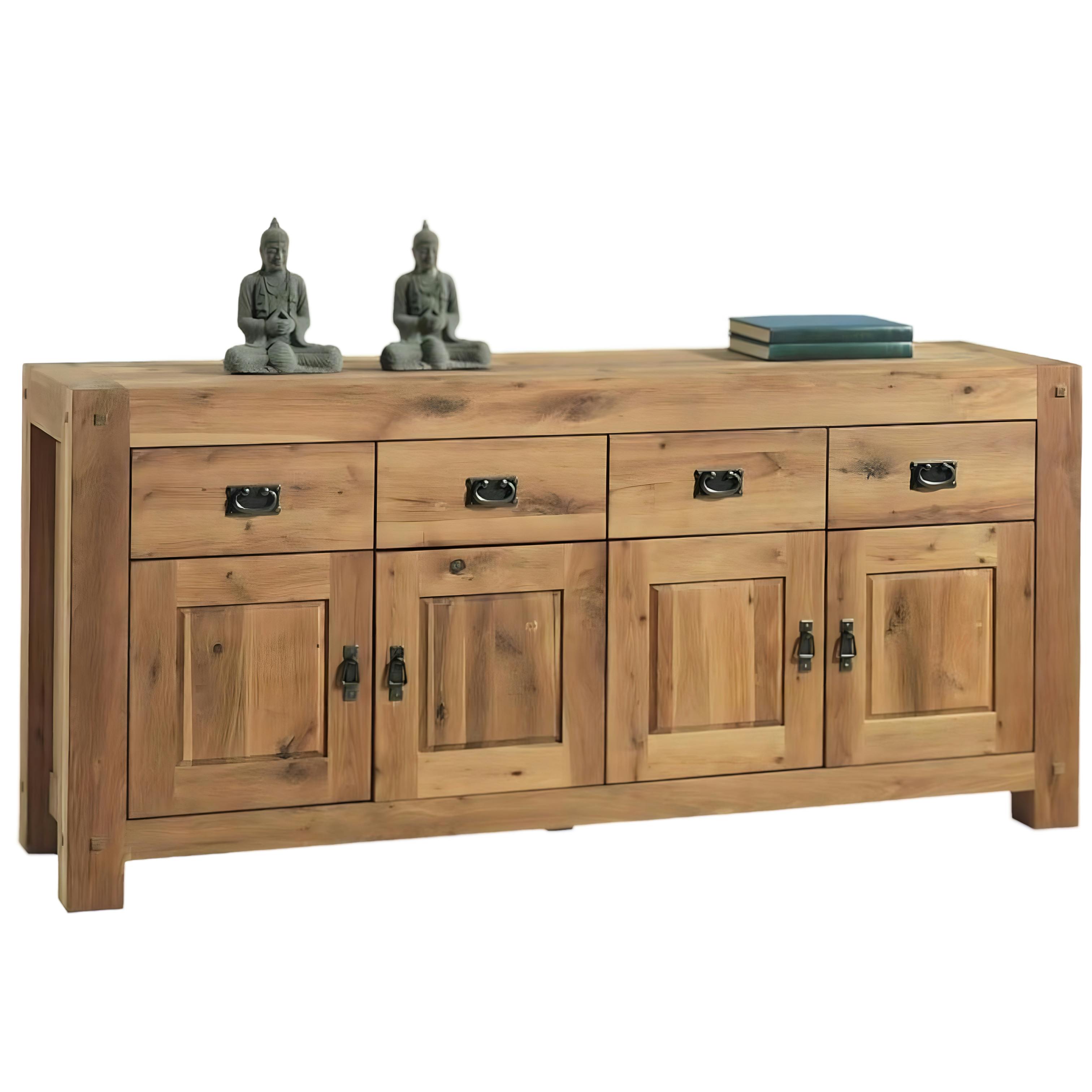 Buffet bahut chêne 4 portes 193cm FJORD