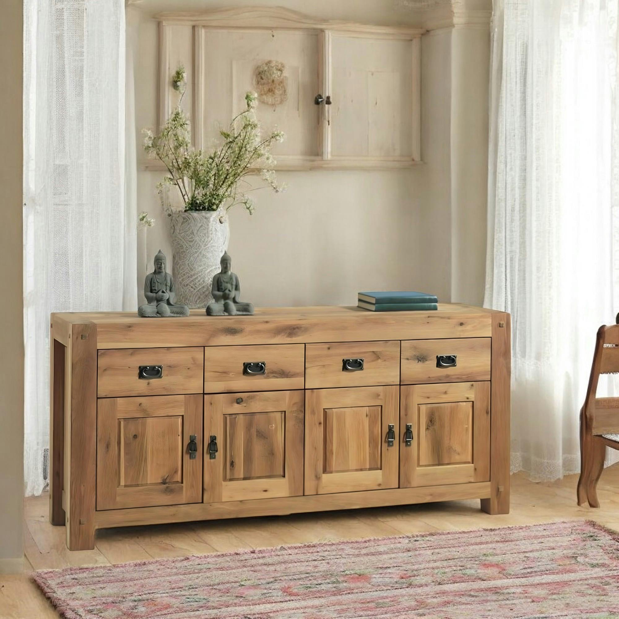 Buffet bahut chêne 4 portes 193cm FJORD