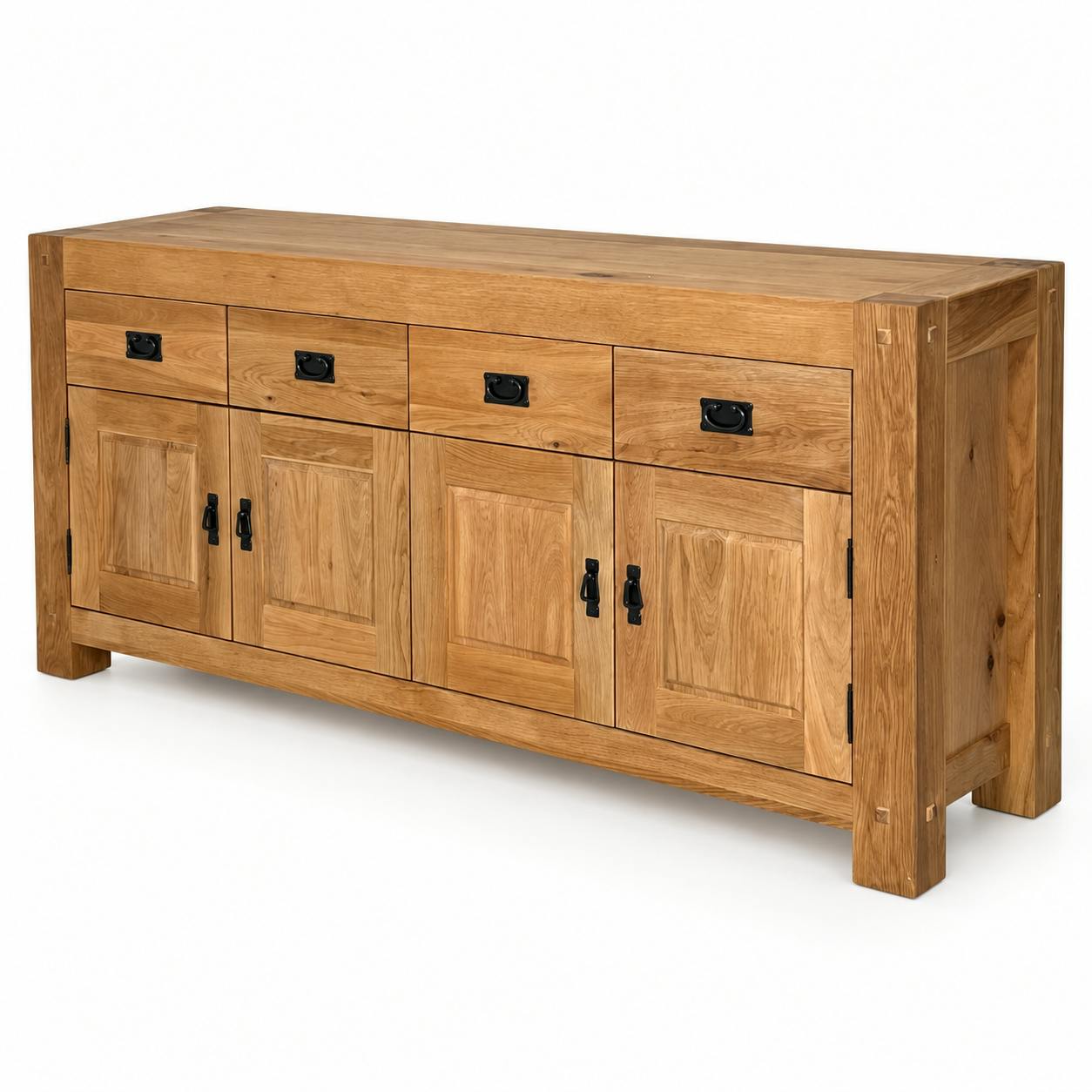 Buffet bahut chêne 4 portes 193cm FJORD