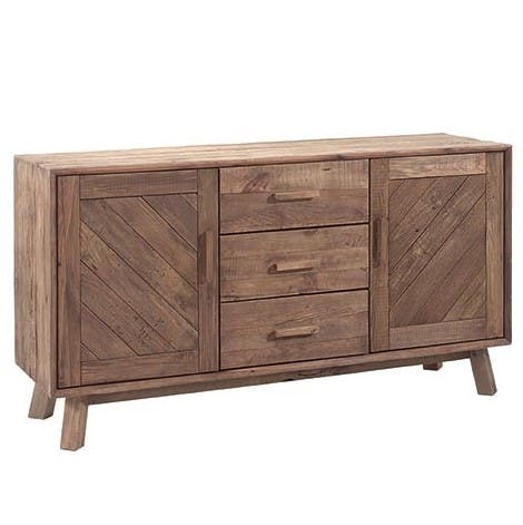 Buffet en bois reycle deux portes de style contemporain