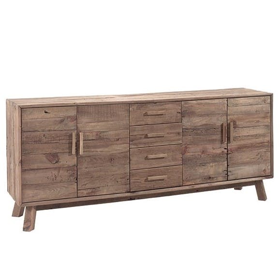 Buffet bahut en bois reycle deux portes de style contemporain