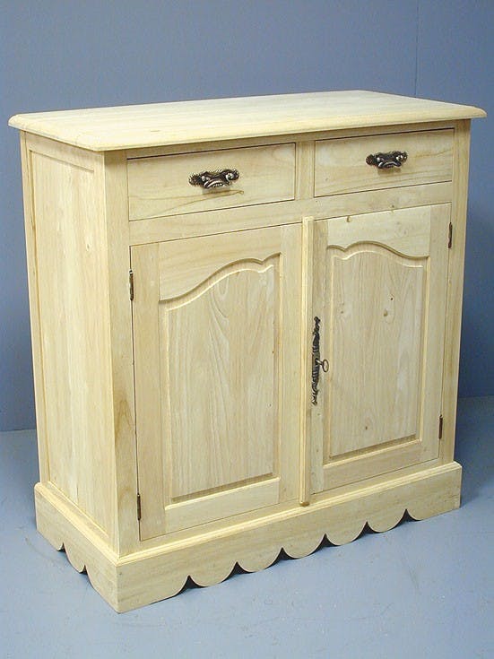 Buffet bas Hévéa 2 portes, 2 tiroirs 94x46x98cm TRADITION