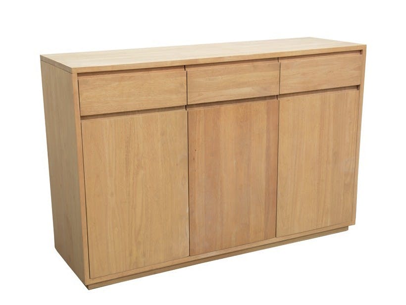 Buffet bas Hévéa 3 portes, 3 tiroirs 130x40x88cm BALTIC