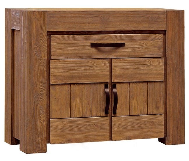 Buffet bas Moderne 116cm Pin lasuré MICHIGAN