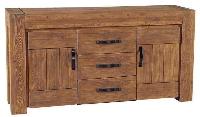 Buffet bas Moderne 175cm Pin lasuré MICHIGAN