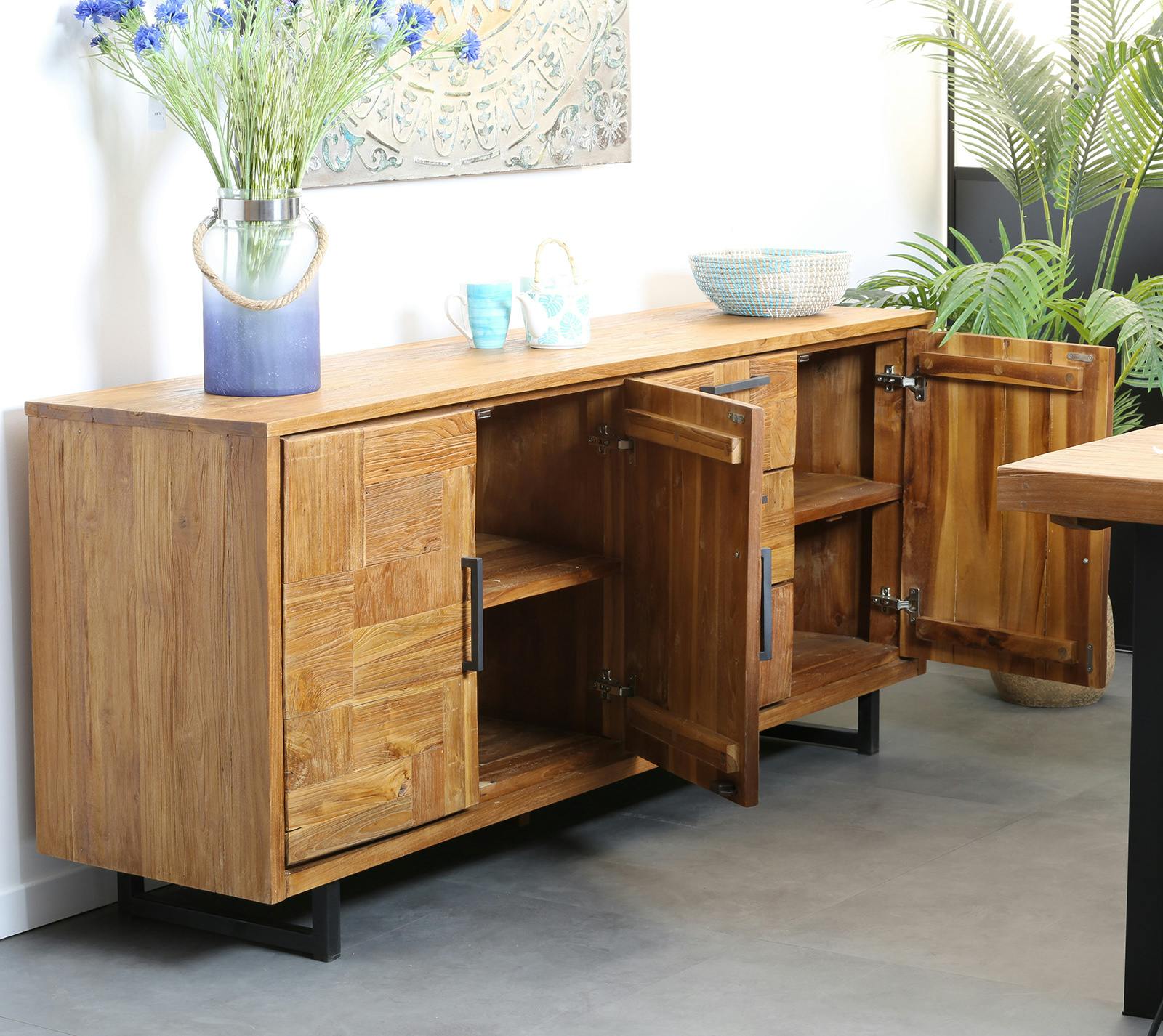 Buffet BALI 3 portes 115cm par 40cm hauteur 70 cm