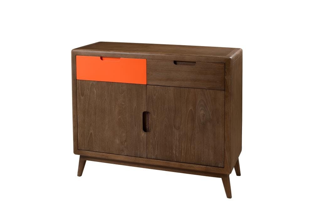 Buffet bas vintage 2 tiroirs 2 portes 100x40x89 LUCIEN
