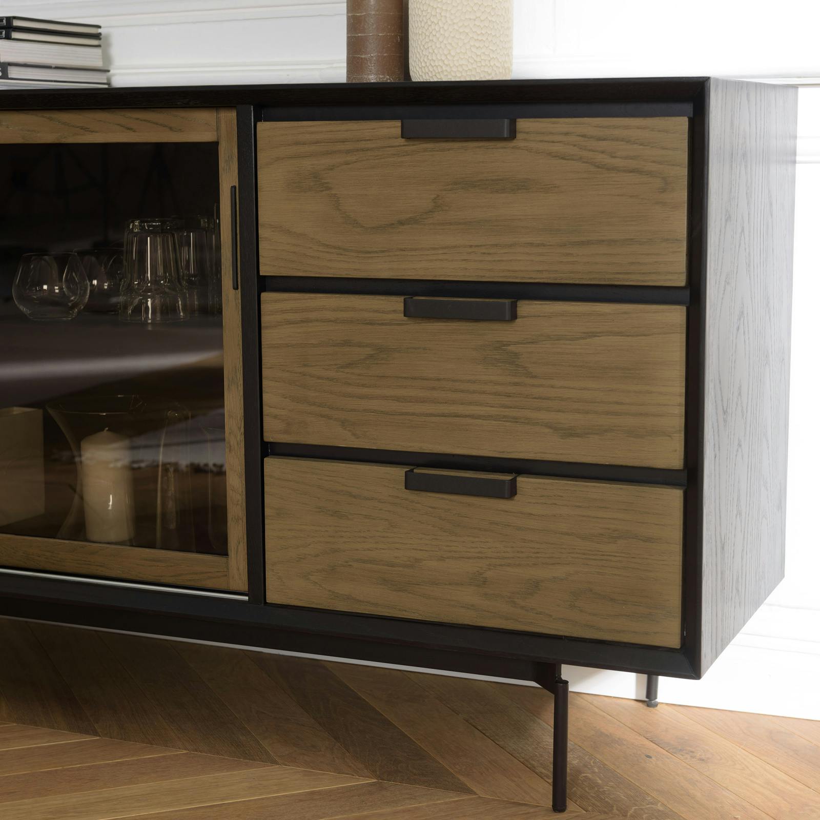 Giantex Placard de Rangement en Bois, Placard sur Pied avec Portes en