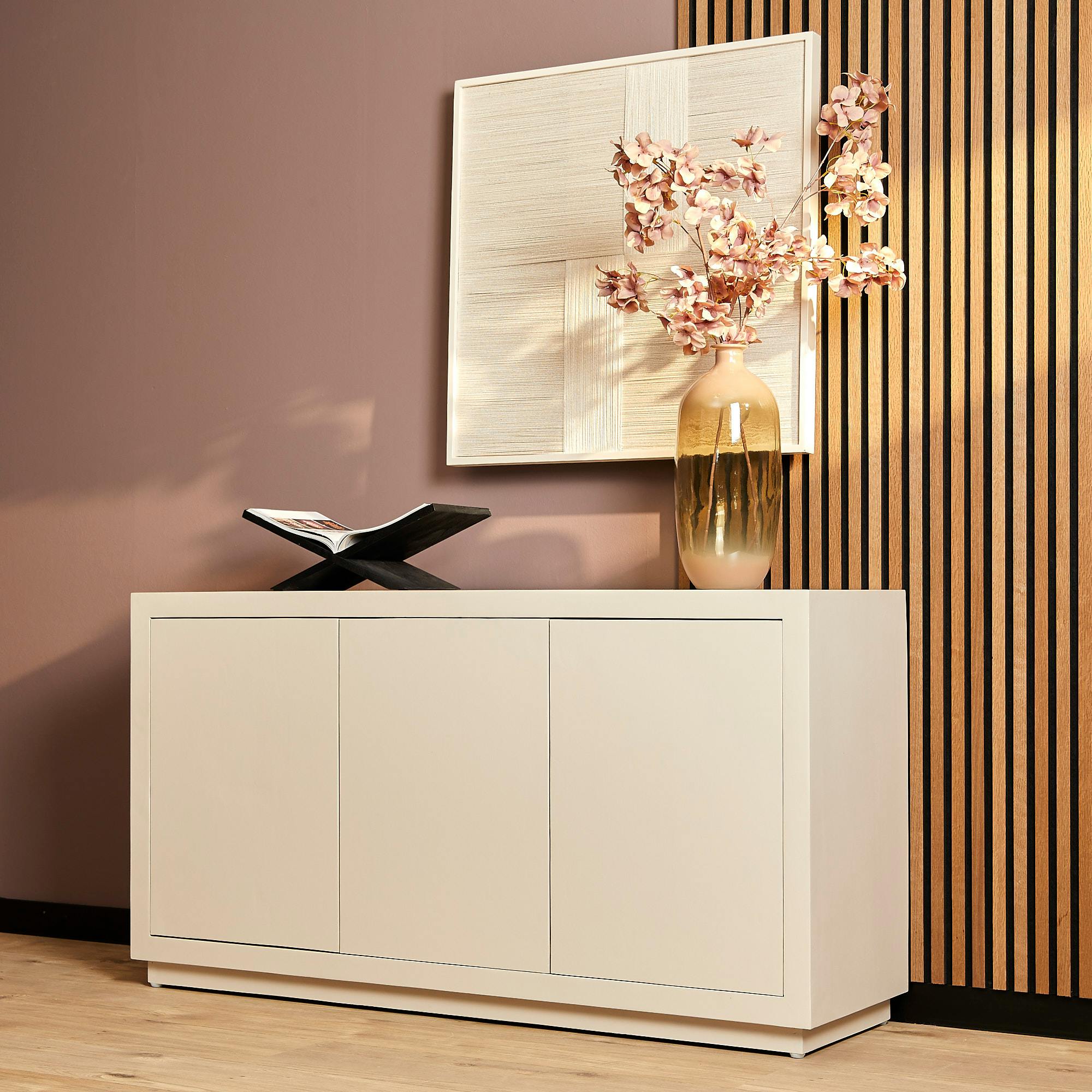 Buffet bois sable 3 portes style minimaliste MONTARO
