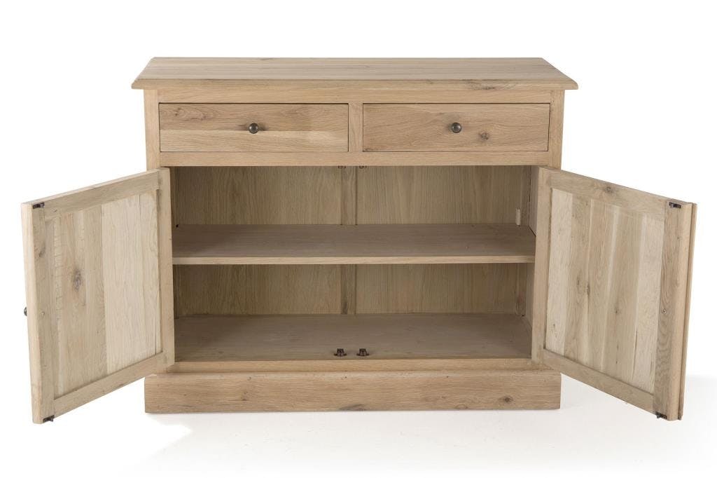Buffet Haut IMV Grille 107cm – Artisan Chêne Noir, Moderne, 4 Portes, 8 étagères, MDF