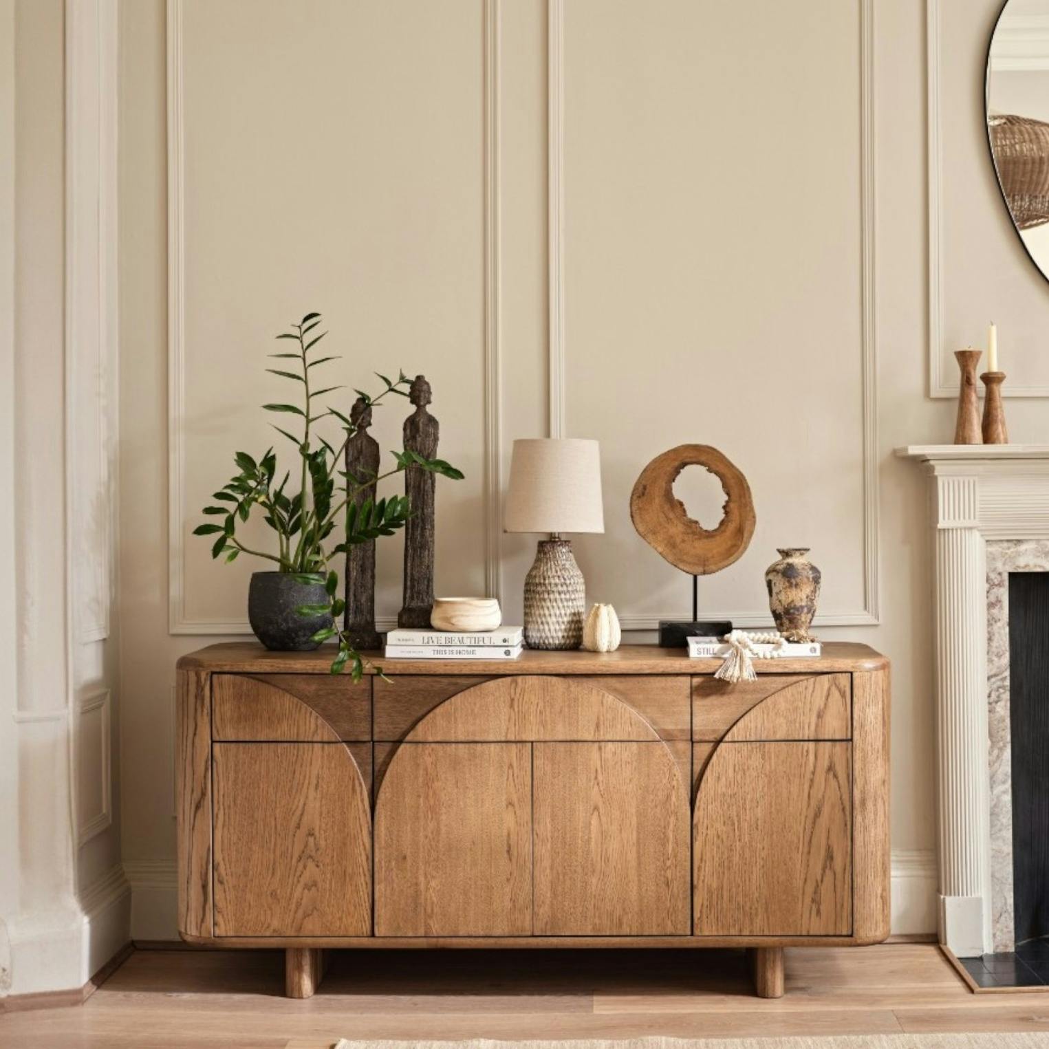 Buffet contemporain en chêne KYOTO