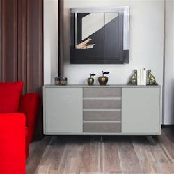 Buffet contemporain en verre gris clair OTTAWA