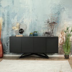 Buffet design en céramique anthracite LOMBARDIE