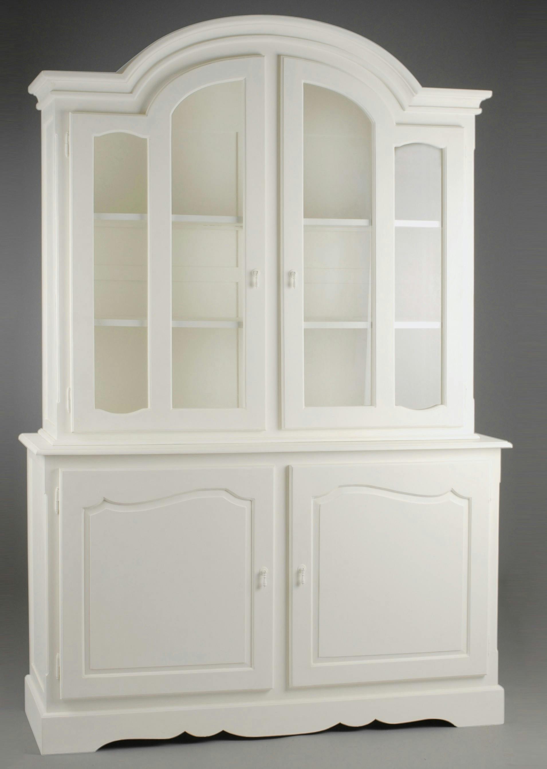 Bibliotheque buffet en bois blanc de style romantique