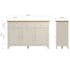 Buffet en bois 3 portes finition gris clair BATH