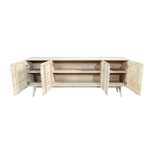 Buffet en bois de chêne blanc (4 portes) COLOGNE