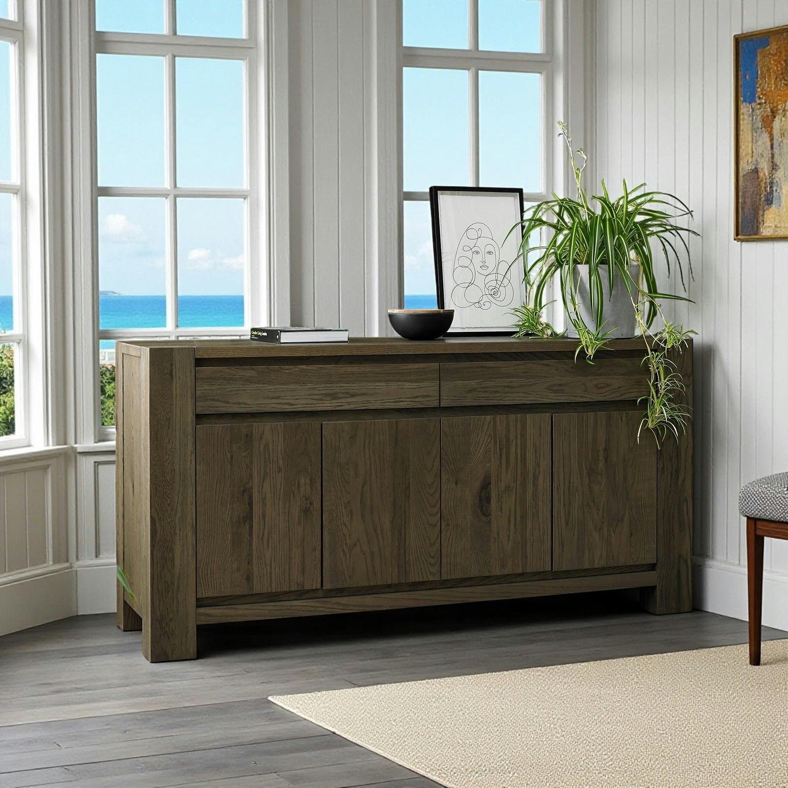 Buffet en bois de chêne fumé ALLEN