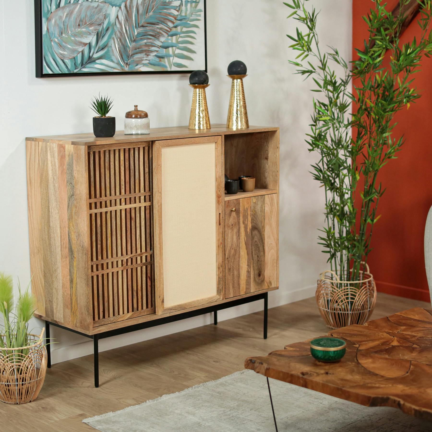 Buffet en bois de manguier CHENNAI