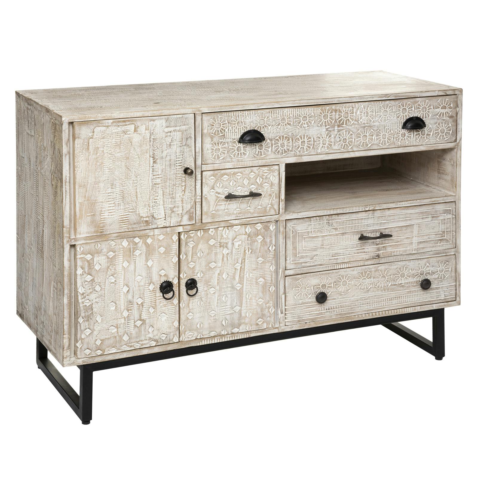 Buffet en bois de manguier style ethnique NAGPUR