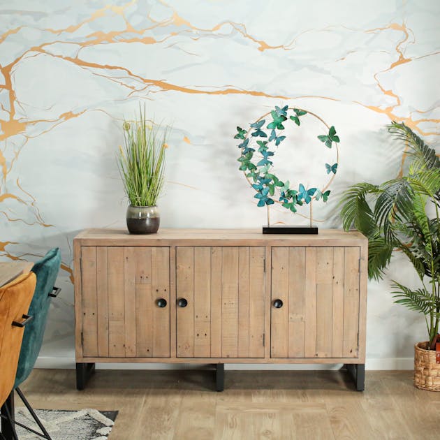 Buffet en bois recyclé 3 portes AUCKLAND Buffets / Bahuts Pier Import