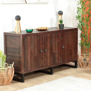  Buffet en bois recyclé 3 portes SAMOA