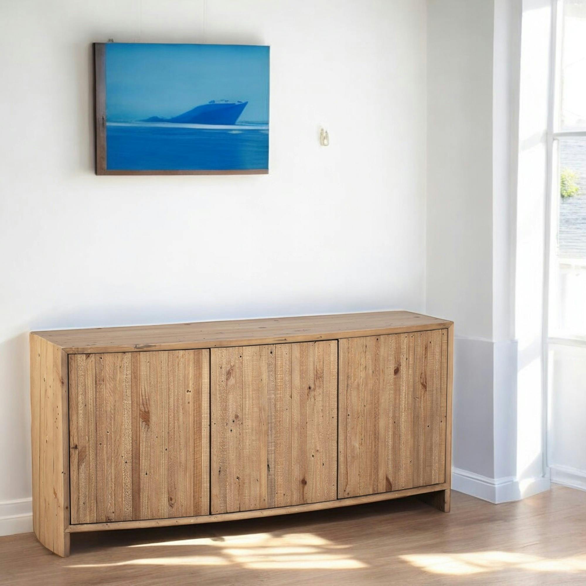 Buffet en bois recyclé FSC 3 portes NELSON