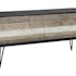 Buffet bahut en bois massif noir avec pieds metal epingles de style contemporain