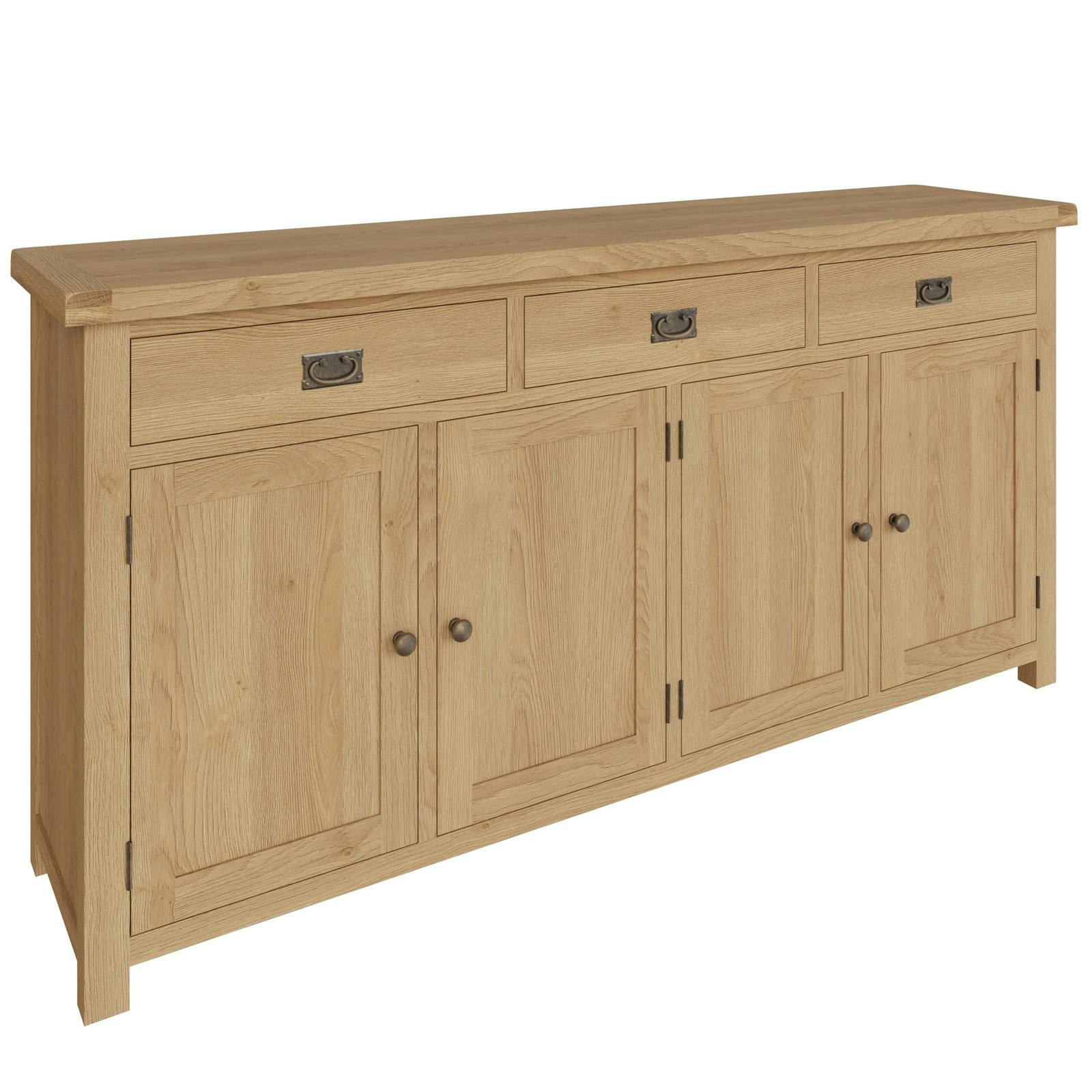 Buffet enfilade en bois clair 4 portes PUERTO