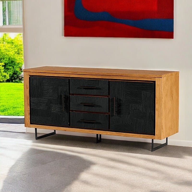 Buffet enfilade en bois de teck recyclé MEDAN