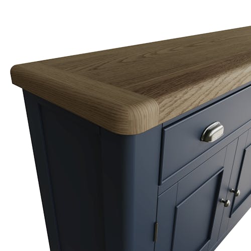 Buffet enfilade en bois finition bleu profond HOVE