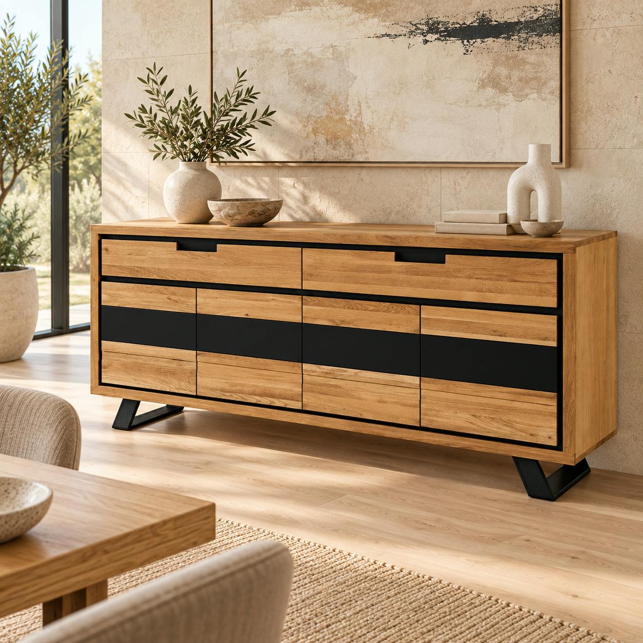 Buffet enfilade en bois PORTREE