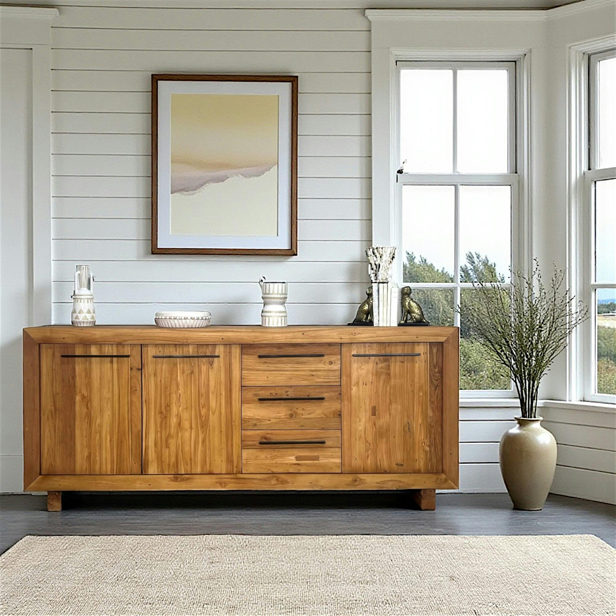 Buffet enfilade en teck recyclé naturel KERALA